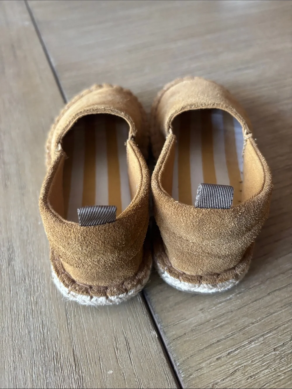 Zara Kids Suede Moccasin Slip-Ons in Camel worn once size 27/10 toddler